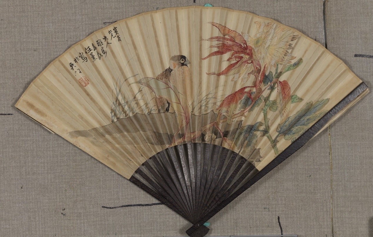 <h2>雁来红小鸟</h2><p>作者：任薰</p><p>创作年代：清代</p><p>规格：24.6cm×50cm  </p><p>品类：中国画</p>